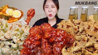 SUB) 닭목살로 만든 할라마요 치킨 & 매운 레디핫 콤보ㅣFt.맥주가 빠질수 없지 먹방 Spicy Chicken Tteokbokki REAL SOUND ASMR MUKBANG