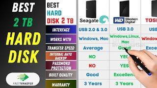 Best 2TB External Hard Drive For LAPTOP / PC  Best Portable HDD | Seagate VS WD VS Toshiba