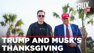 Trump Latest News Live | Trump, Musk Groove To YMCA At Mar-a-Lago Thanksgiving Dinner | Trump Live