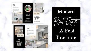 Editable - Two sided trifold realtor brochure