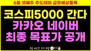 코스피5000 간다! 카카오 네이버,최종 목표가 공개