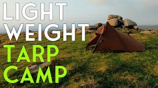 Solo Tarp Camping on Row Tor [Solo Tarp Setup]