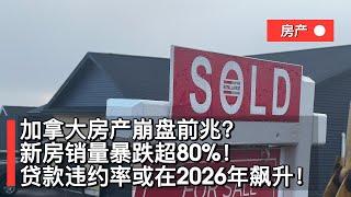 加拿大房产崩盘前兆？新房销量暴跌超80%！贷款违约率或在2026年飙升！