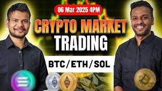 Live Trading Future & Options In Bitcoin || Crypto Live Trading and Analysis | 6 Mar - #livetrading