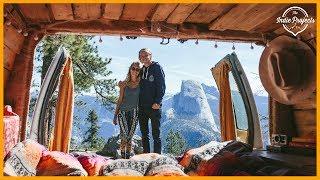 Young Couple Convert Panel Van to Rustic Tiny Home Camper - Van Tour!