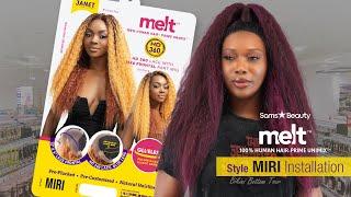 Janet Collection Human Hair Blend 360 Glueless Melt 13X6 Frontal Part Miri| SAMSBEAUTY