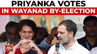 Priyanka Gandhi Vadra Votes In Crucial Wayanad By-Election | India Today