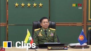 Head of Myanmar’s military junta Min Aung Hlaing appears in online Asean conference