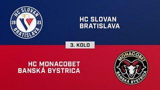 3. kolo: HC Slovan Bratislava - HC MONACObet Banská Bystrica 4:3 (HIGHLIGHTY)