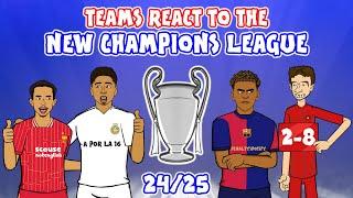 24/25 CHAMPIONS LEAGUE DRAW Teams React