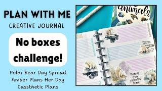 PLAN WITH ME | Simple creative journal spread layout | Amber Plans her Day & Cassthetic Plans