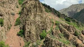 Pleasant weather and scenic view of nature at  the Mountains of Yangiabad Uzbekistan 