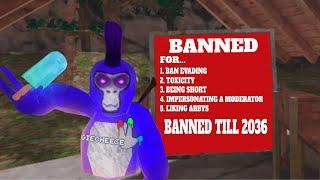 Everyway You can get BANNED in Gorilla Tag... (Cheating, Ban Evading, Becoming a Moderator...)