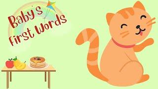 Baby's First Words Vocabulary in English | Learn to Talk | Flashcards for Baby, Toddler, Kids