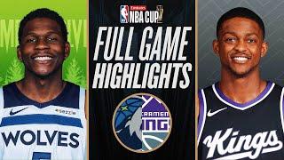 TIMBERWOLVES at KINGS | EMIRATES NBA CUP  | FULL GAME HIGHLIGHTS | November 15, 2024