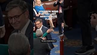 Johnson wins after last minute vote flips