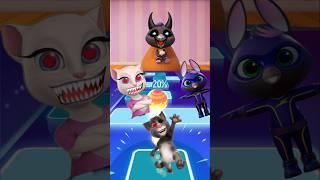 Talking Tom ️ Scary Talking Angela ️Talking Becca  Coffin Dance  Tiles Hop #coffindance #shorts