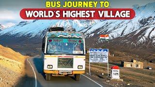 Bus Journey to WORLD'S HIGHEST VILLAGE connected by motorable road - Komic | Kaza to Langza & Hikkim