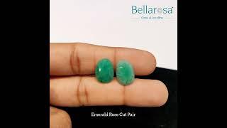 Natural Emerald Gemstone Pair 8.86 Carat |Bellarosa gems| Surat Gujarat