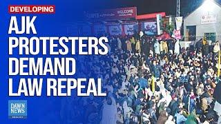 AJK Protesters Agitate Over ‘Delay’ In Repealing Contentious Law | Dawn News English