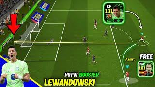 The God of Assists + Rising Shots POTW Booster Card Lewandowski Review eFootball 2025 mobile