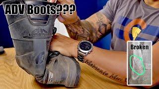 Adventure Motorcycle Boots? I Broke My Leg!