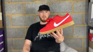 “FIRST THOUGHTS” Nike SB Dunk - orange label ‘University Red’ review - lace swaps (red/gum) 🟠️