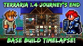 Terraria 1.4 House Base Build Timelapse in Terraria Journey's End for Master Mode Melee Playthrough!