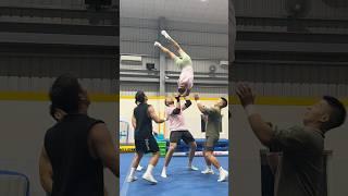 Учить новые элементы, это всегда весело #чирлидинг #cheerleading #чирспорт #cheersport #черлидинг