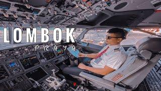 LOMBOK PRAYA // AMAZING COCKPIT VIEWS // FULL ATC