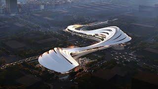 Xi'an cultural centre to echo  meandering valleys Zaha Hadid Architects designs  -- 西安文化中心呼应曲折山谷