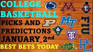 College Basketball Picks and Predictions January 2nd Best Bets Today