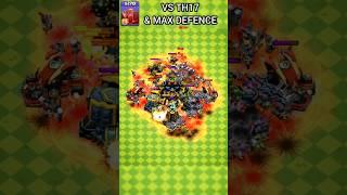 270 Skeleton Spells Vs th 17 and Max Defence #shorts #clashofclans #coc