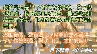 完結小說【墜歡莫拾】我的夫君是出了名的冷淡禁欲。為了與他和離，我假裝落水失憶。#沈辭舟 #阿寧 #一口氣看完 #完整版 #古言小說 #小說 #爽文 #故事 #完結