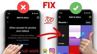 How to Allow to access photos and videos Instagram story | Fix Instagram Camera Problem in Android