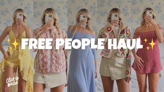 FREE PEOPLE HAUL & TRY ON | spring outfit ideas 2024 | spring fashion trends + how to style