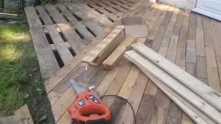 Creative DIY Garden: How to create beautiful patio decking using free pallet wood: Part 1