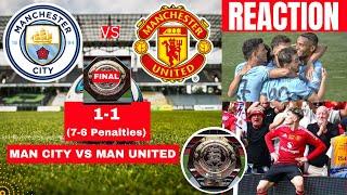 Man City vs Manchester United 1-1 (7-6 Penalty Live Community Shield Football Match Score Highlights