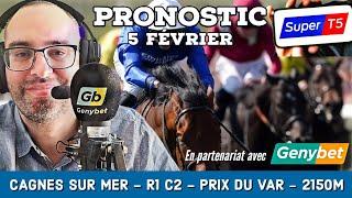  Pronostic Quinté / Super Top5 Mercredi 5 Février 2025. Cagnes sur Mer  Prix du Var