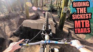 RIDING THE SICKEST MTB TRAILS ON MY ENDURO BIKE - HUGE GAPS AND FAST BERMS!