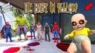 Franklin and Avengers and his Friends Fight With Horror Baby Yellow For Save Avengers GTA V (Hindi)