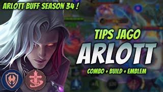 CARA MAIN ARLOTT BUFF ! BUILD & EMBLEM ARLOTT TERKUAT 2024 ! | ARLOTT EXP LANE GAMEPLAY