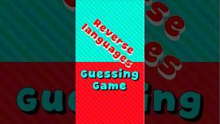 GUESS THE LANGUAGE IN REVERSE!!! #ilovelanguages #guessinggame #languages