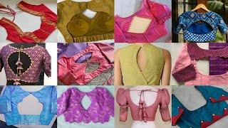 Latest and trendy blouse back neck designs | Silk saree blouse designs | New neck blouse designs