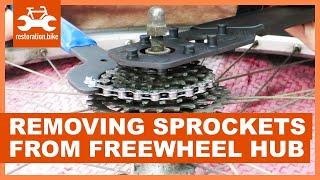 How to remove sprockets from a freewheel hub