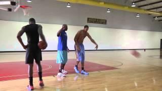 Amare Stoudemire & Javale Mcgee Working in the Paint w/ Hakeem Olajuwon