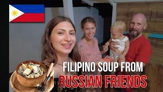 First evening in SAMAL ISLAND | My Russian  friends prepared Filipino vegan dish for our arrival