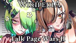 Mumei and Fauna investigate infighting on Wikipedia Talk Pages