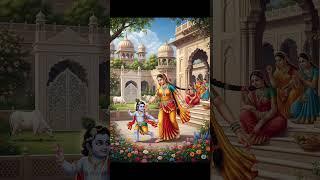 Love Beyond Heaven: Maa Yashoda & Little Krishna’s Blissful Moment #youtubeshorts