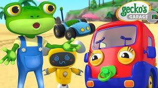 Beach Trip Hullabaloo | Gecko's Garage | Trucks For Children | Cartoons For Kids